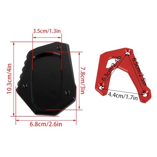 Extension béquille moto GSX-8S évite la chute sur sol meuble 23-24