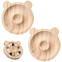 QACUU Bear Shape Wooden Jewellery Tray for DIY Bracelet Necklace Crafting, Practical Jewellery Display Storage Tray for Beads Making