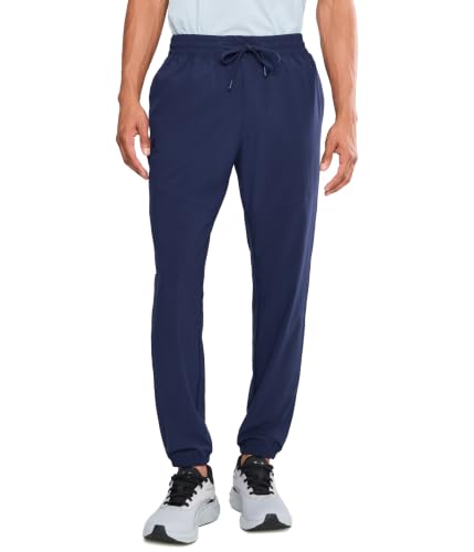 Under Armour Mens, Vibe Woven Joggers, Midnight Navy/Black, XX-Large