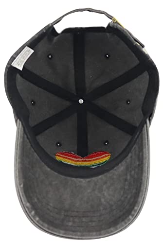 Lgbtq Accessories For Men Women, Funny Embroidered Lgbt Gay Pride Decorations Hat, Adjustable Lesbian Pride Love Is Love Rainbow Heart Baseball Cap, Birthday Gifts For Him Her Boyfriends Girlfrends #TOP2