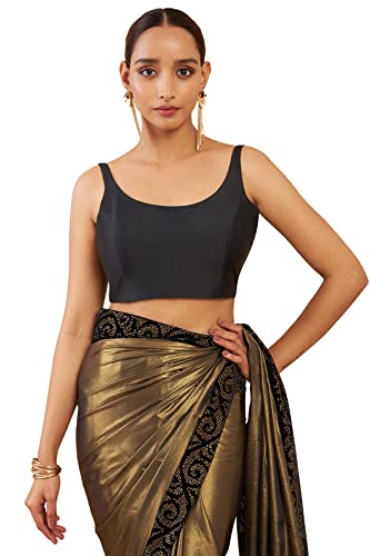 Image of Soch Women's Art Silk Regular Fit Sleeveless Blouse