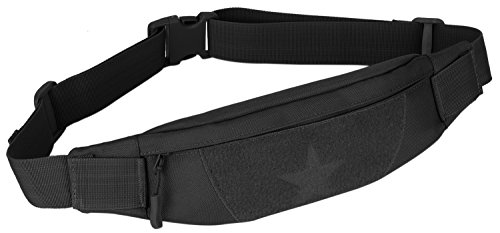Taktische hüfttasche gürteltasche mit kopfhöreröffnung fanny pack waist bag für 5,5 inch smartphone schwarz