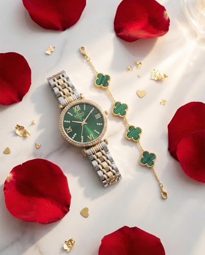 Image of BRUNO MILANO Luxe Diamond Studded Bezel Watch for Women and Girls