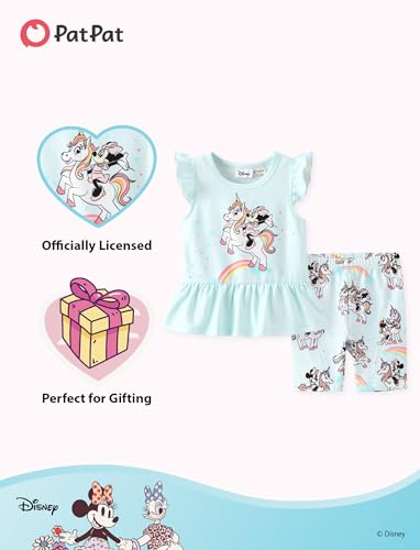 Image of Disney Minnie Mouse Frozen Princess Marvel Toddler Girls Clothes Long Sleeve Sweatshirt + Leggings 2pcs Outfits Set 2-6Y