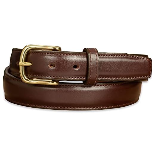 Bullhide Belts Mens Leather Belt for Casual Dress, 1.25" Wide, Brown, 38 Inches