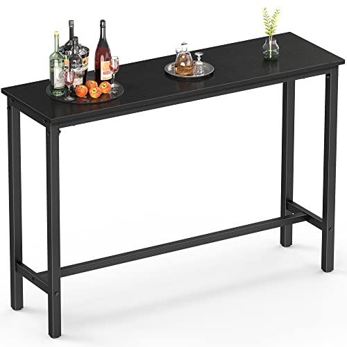 Mr-IRONSTONE-Bar-Table-53-Pub-Table-High-Top-Table-Rectangular-Bar-Height-Table-Sofa-Console-Table-Dining-Coffee-Table-for-Narrow-Space-Living-Room-Sturdy-Metal-Frame-Easy-to-Set-Up-Black Mr IRONSTONE Bar Table 53 Pub Table High Top Table Rectangular Bar Height Table Sofa Console Table Dining Coffee Table for Narrow Space Living Room Sturdy Metal Frame Easy to Set Up Black