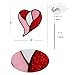 HAOSUM Red Heart Suncatchers Stained Glass Window Hanging, Handmade Heart Ornaments, Birthday Gift for Grandma Mom Sister Aunt,Valentines Day Gift