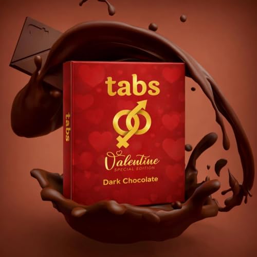Image of Tabs Premium Dark Chocolate Kit | For Men & Women | For Couples | Gourmet Bars | Gifting & Special Moments | 1 Chocolates (20 Gram) | Anniversary, Valentine, Wedding & Birthday Gift Set