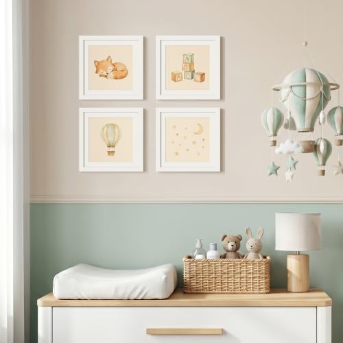 Image of upsimples 10x10 Picture Frame, Display Pictures 8x8 with Mat or 10 x 10 Without, Wall Hanging Square Frames, White, 1 Pack