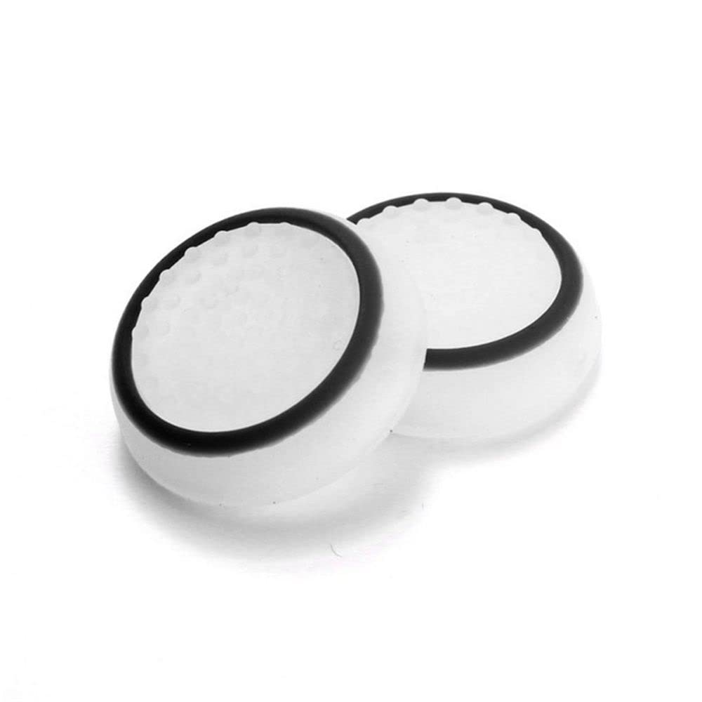 Porro Fino Silicone Key Protector Thumb Grips Anti-Slip Silicone Cap Cover for PS5 PS4 PS3 Xbox Series X/Series S Xbox One Xbox 360 Controller - White/Black (2 Pcs)-image-28