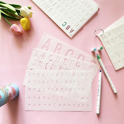 Plantillas de letras de 1/2 a 2 pulgadas para pintar letreros y madera 4