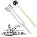 EastRock 128 Hz Tuning Fork Standard Sound Piano Violin Instrument Teaching,Medical Healing Instrument,Offers You Clear Tones 128 Hz Tuning Fork,Silver