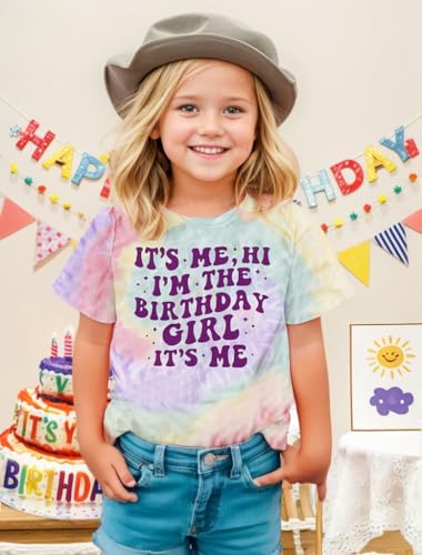 Image of Birthday Girls Shirt Kid It's Me Hi I'm The Birthday Girl It's Me 5-12Y | YHHR Birthday Shirts for Girls ,Bday Girl Shirt ,Its My Birthday Shirt Girl Graphic Tee ,Kids Bday Party Outfit 5-12 Years