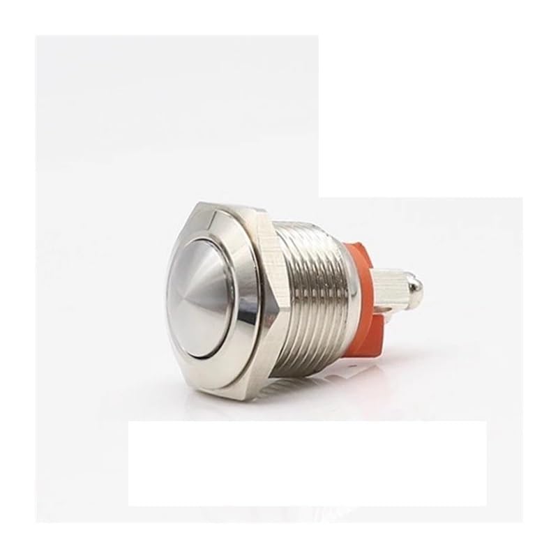 5pcs 19mm 1NC Momentary Reset Metal Push Button Switch IP65 Dome Head Screw Foot Doorbell