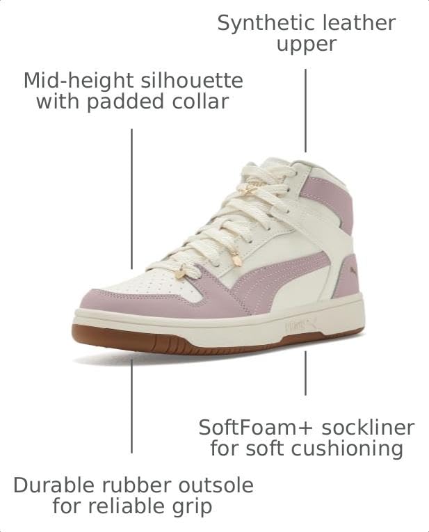 Image of Puma Womens Rebound Layup Luster Mid Shoes