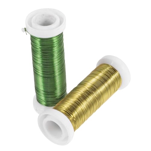 jojofuny 2 Rolls Floral Iron Wires of Durable Floral Stem Wire for DIY Flower Arrangement Crafts Compact Design for Creating Beautiful Flower Bouquets and Home Decor