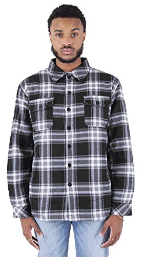 Shaka Wear Men's Plaid Shirts – Flannel Hooded Long Sleeve