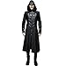Devil Fashion Assassin’s Creed Black Leather Gothic Military Cloak Coat for Men (XXX-Large)