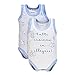 Ellepi Body Spalla Larga Neonato Cotone Mesi Neonata Anni Bambino Bambina Bimbo Bimba Canotta Canottiera Smanicato Senza Maniche Estivo Intimo Neonati Bodini Estivi Maschio Femmina (12 Mesi, Cielo)