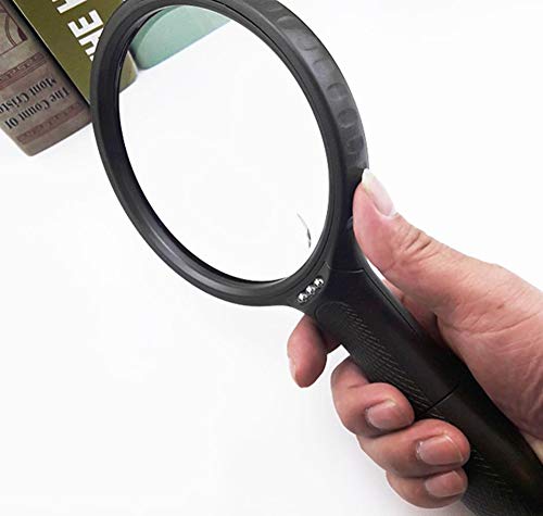Grande loupe extérieure pour lecture et observation nomade avec LED