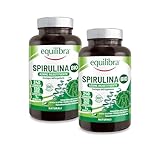 Equilibra, Spirulina Bio, 100% Alga Spirulina, 1000mg per Dose, 480 Compresse Vegan per 8 Mesi, Azione Ricostituente e di Sostegno per l