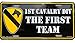 United States Army 1st Cavalry Division The First Team Metal License Plate Tag for Wall or Car Display with Fastener Screws Decorative Plate for Home or Vehicle Interior Use