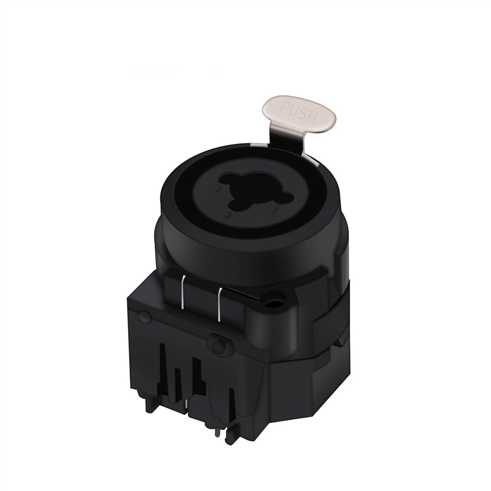Conector chasis XLR hembra de 7 pines de ángulo recto para montaje en panel, 10 uds
