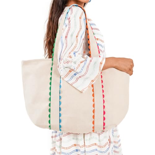 Bolso Tote de Algodón Grande con Estuche Aspire Natural miniatura 2