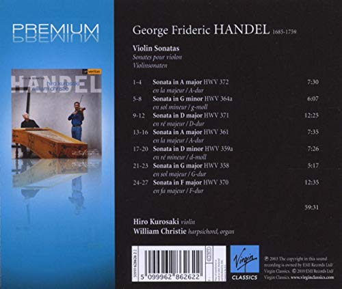Hiro Kurosaki/William Christie - Handel. Violin Sonatas