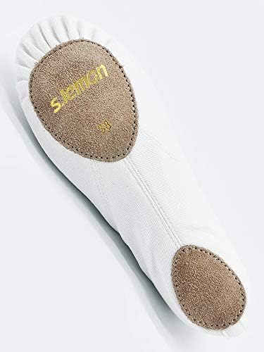 s.lemon Stretch Ballet Shoe,Girls Women Split Sole Elastic Dance Slippers Ballet Shoes TLB White 36 - 3