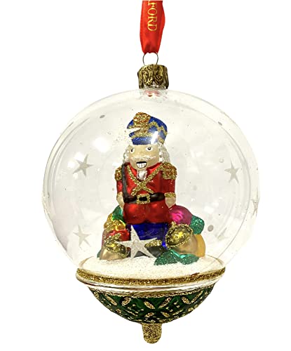Waterford Holiday Heirlooms Limited Edition Nutcracker Snowglobe Glass Christmas Ornament #TOP3