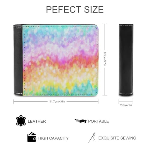 Painted Rainbow Fashion Bifold Wallets for Men Women Slim & Thin Credit Card Holder Wallet Purse2
