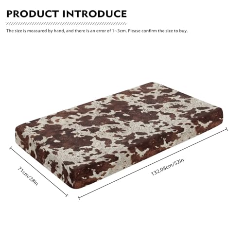 Image of Cow Print Baby Crib SheetsBreathable Bedding Sets for Cribs Fitted Removable Mattress Cover for Girls Safe and Breathable Nursery Decor Home Accessories