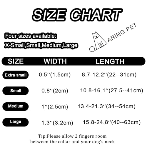 Image of ARING PET Boy Dog Collar for Puppy Small Medium Large Dogs-Navy Plaid S | Cute Male Navy White Gingham Heavy Duty Pet Collars with Metal Buckle for XS S M L XL Dogs, for Daily Walk Trip Outings