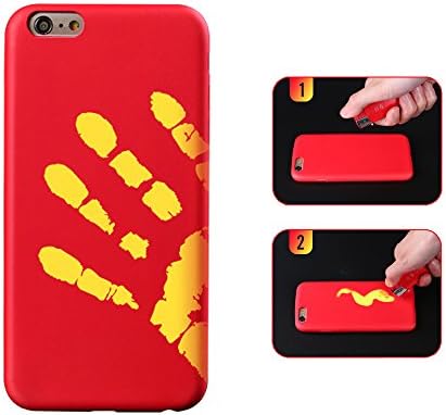 iPhone 7 4.7 Inch Color Change Heat Touch Case By Talent, Temperature Sense Hot Change Color Silicone iPhone Cover (Red - iPhone 7)