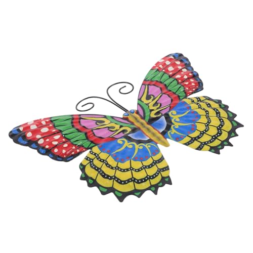 Ornement de maison papillon en fer et décoration murale suspendue artistique chic