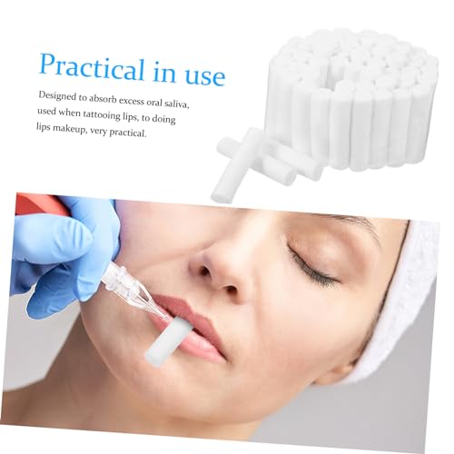 Healvian Tätowierwatte Für Lippen Mundblutungsstopfen Praktische Watterollen Für Zahnmedizin Hochsaugfähig Sicher Und Leicht