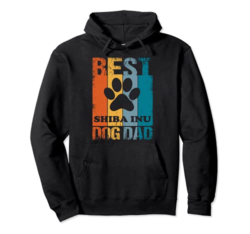Best Shiba Inu Dad Funny Retro Vintage Dogs Owner Lovers Sudadera con Capucha