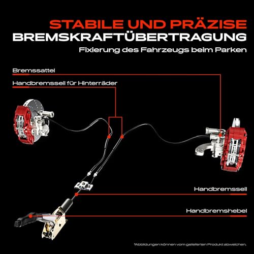 Frankberg Feststellbremse Seilzug Trommelbremse Hinten Links Kompatibel mit Charade VIII 1.3L 2011-2024 Yaris P9 1.0L-1.8L 2005-2012 Replace# 464300D050