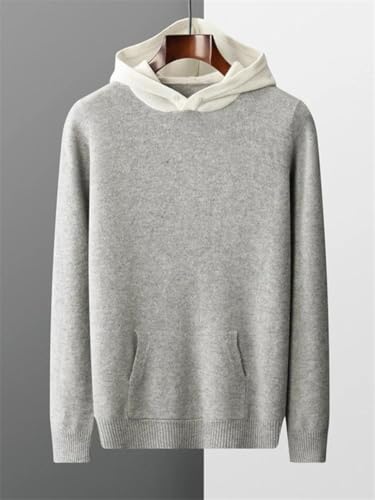 Men's Hooded Knitted Pullover Hoodie Long Sleeve Korean Style Casual Sweatshirt2