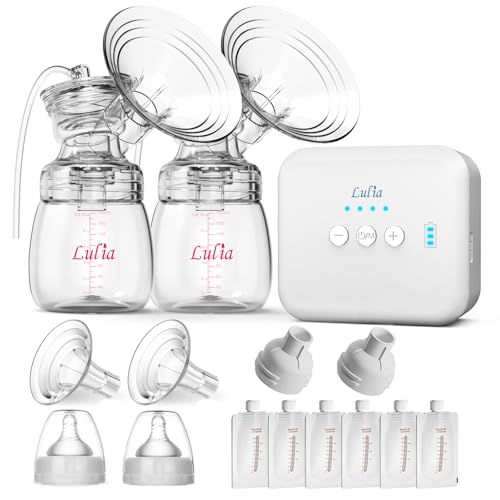 Sacaleches Eléctricos Portátil, Lulia Extractor de Leche de succión fuerte sin dolor bomba de lactanciaultrasilenciosa recargable sin BPA para viajes y hogar
