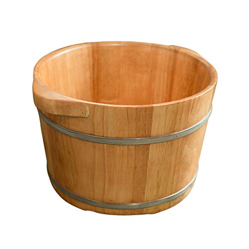 Spa de pies de madera para remojar y masajear, 37 cm