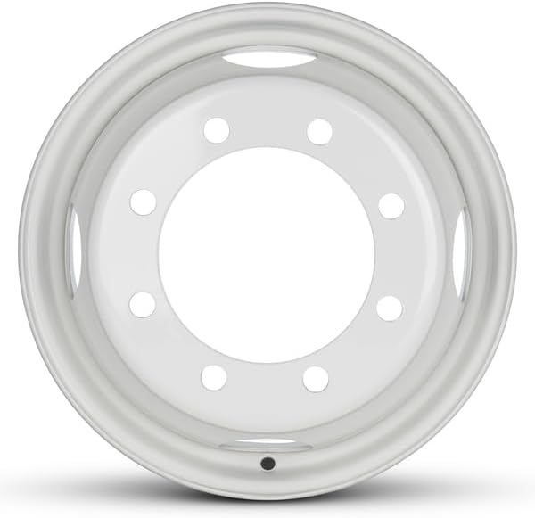 19.5x6.75 inch Wheel OEM Direct Replacement Steel Rim for 2019-2025 Chevrolet Silverado 4500 8-275mm White 19.5 in 19408815