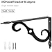 Luomorgo 2 Pcs L Bracket Decorative Shelf Brackets, Wall Mounted L Shape Floating Shelf Bracket Heavy Duty Metal Corner Brace Joint Right Angle Bracket Shelf Support, 7.4 Inch, Black
