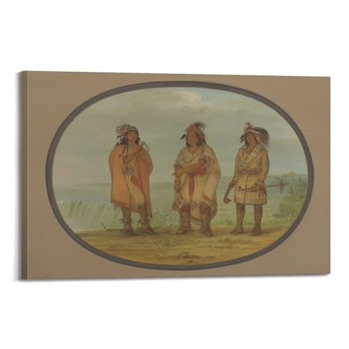 Poster chef Seneca et guerriers tableau mural de qualité 50x75