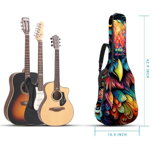 JRHEJTFZ Housse pour guitare acoustique de 1,9 cm d’épaisseur – Imperméable – Durable et élégant – Motif chouette avec fleurs, Multicolore 5., 42.9×16.9×4.7 in, Motif imprimé tendance - Les Beatles, Paul McCartney, John Lennon, RIngo Starr, George Harrison JRHEJTFZ Housse pour guitare acoustique de 1,9 cm d'épaisseur - Imperméable - Durable et élégant - Motif chouette avec fleurs, Multicolore 5., 42.9x16.9x4.7 in, Motif imprimé tendance – Image 6