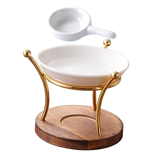 GLEAVI Bruciatore Oli Essenziali in Legno Portacandele Tealight Bruciatore Cera in Per Aromaterapia Decorativo