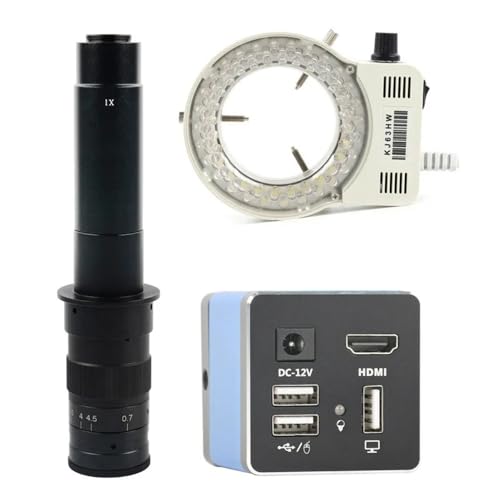 顕微鏡観察 顕微鏡カメラ IMX335 5.0MP HD 1080P 電話 PCB はんだ付け測定ビデオ顕微鏡カメラ U ディスクストレージビデオレコーダー C マウントカメラ(300x with led)