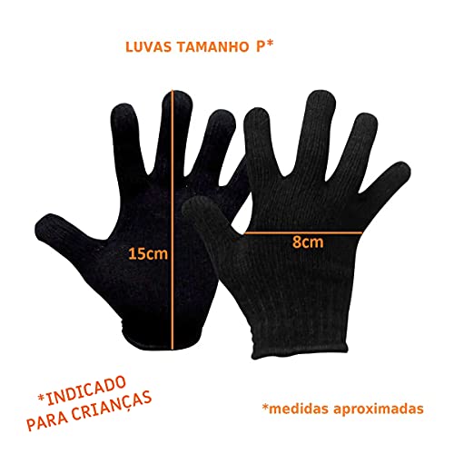 Luva de Frio Yong Bi preta 2 pares tamanho G