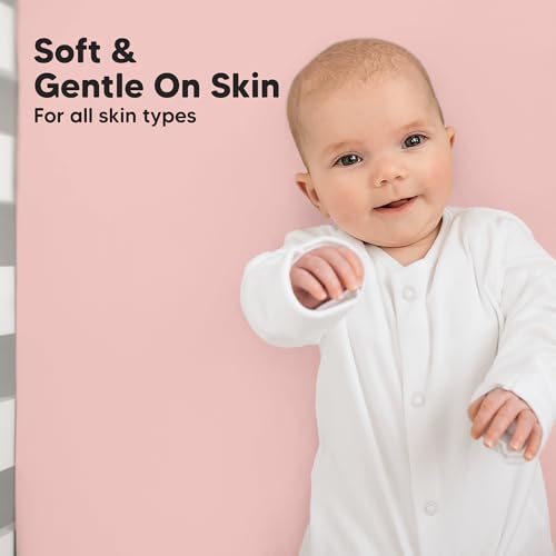 Image of KeaBabies 2-Pack Baby Crib Sheets for Boys, Girls, 52x28 Fitted (Rose) | Viscose Derived from Bamboo, Toddler Bed Sheets Neutral, Fitted Crib Mattress Sheet for Standard Baby Bedding, Soft, Cozy